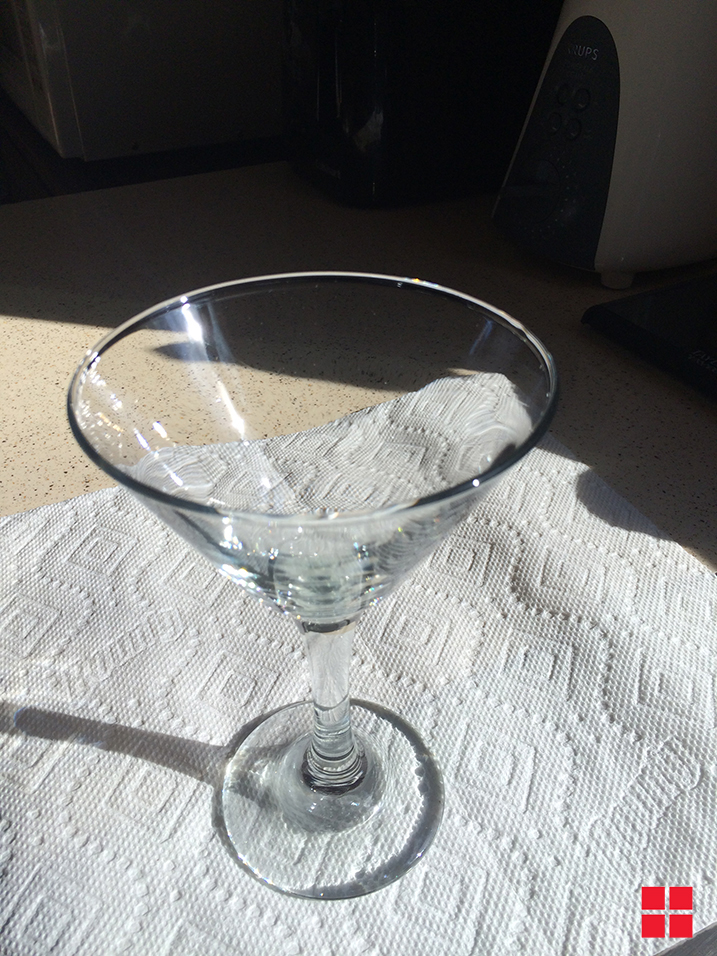 Holiday Glitter Martini Glasses before paint 