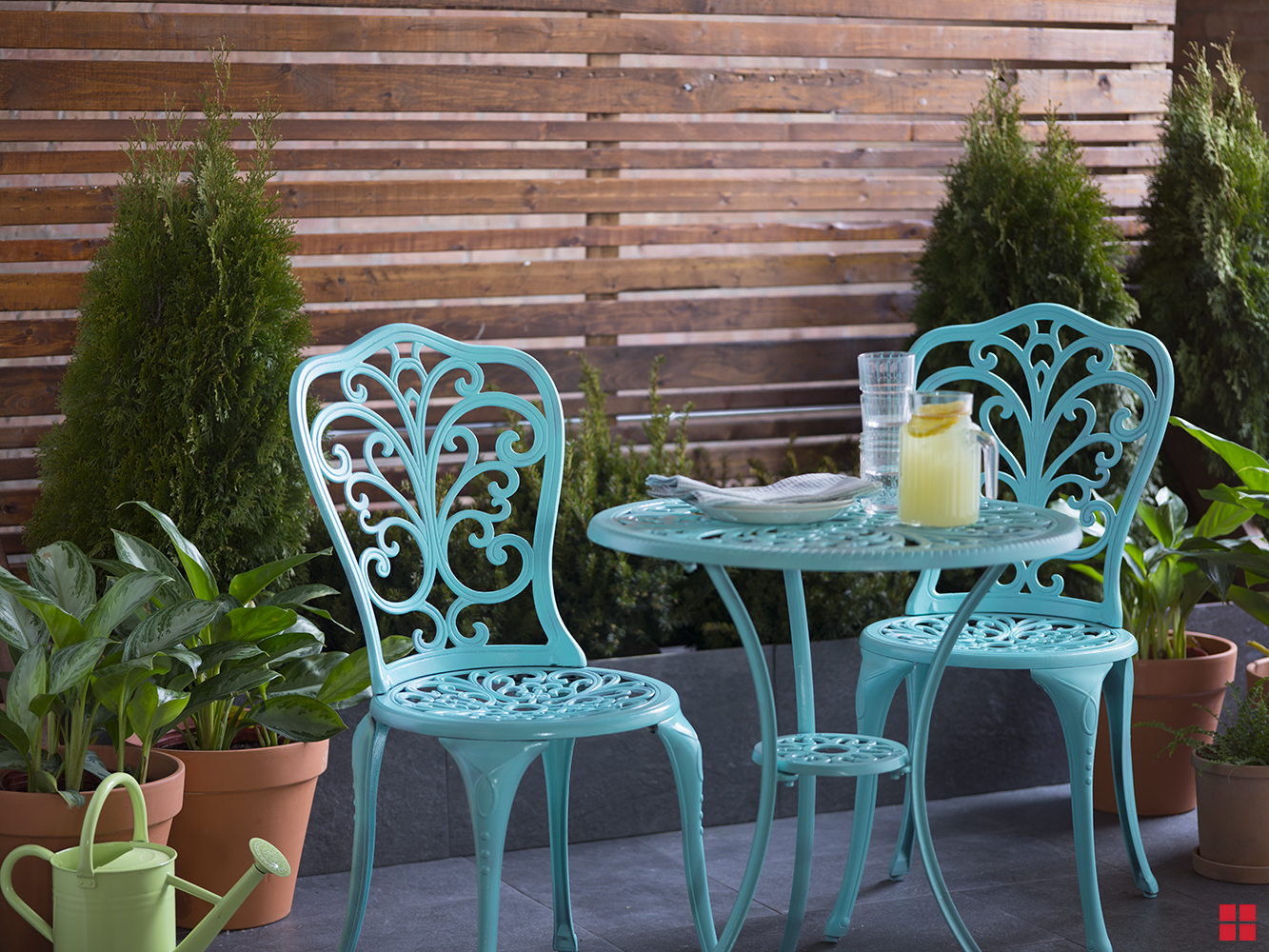 Turquoise Outdoor Bistro Table